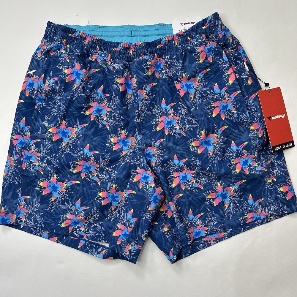 Birddogs Shorts Mens Small 9" Inseam Lined Boomstick Pockets Drawstring Gym
